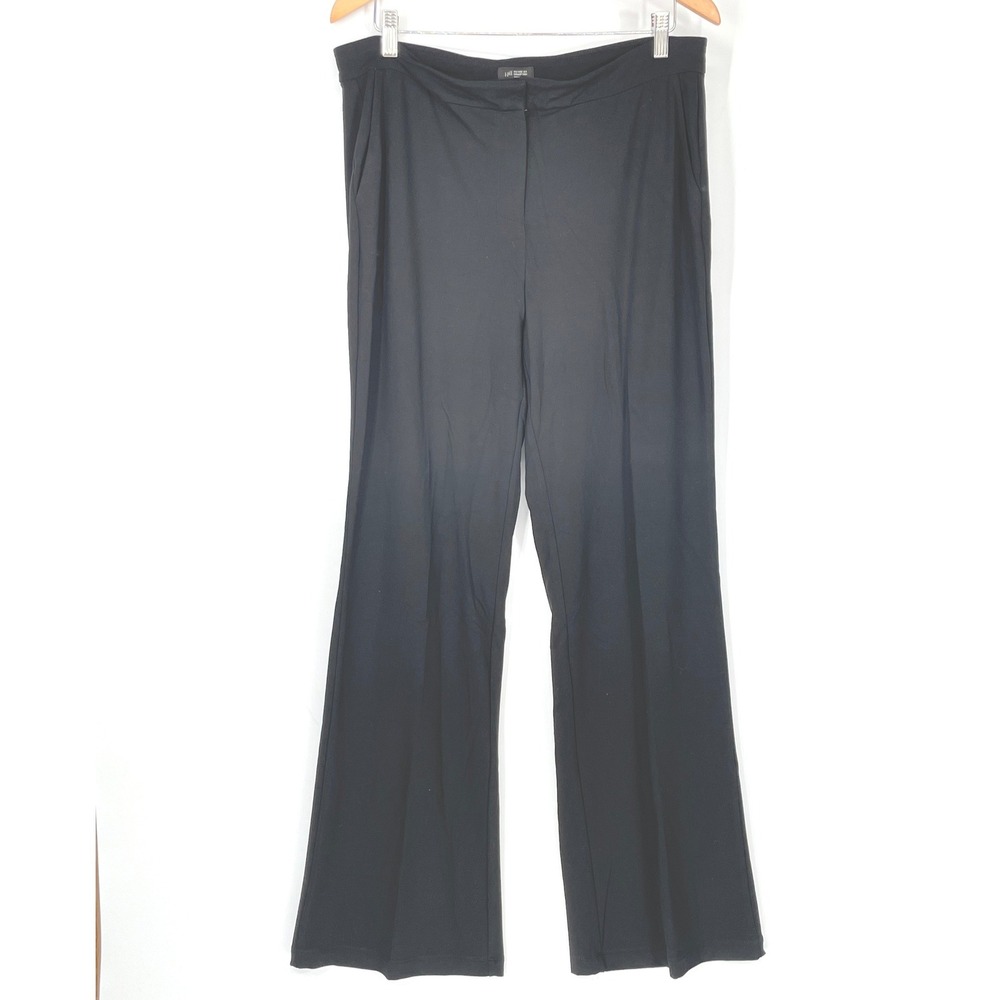 NWT J.Jill Women Pants 14 Wide Leg Black Wearever Collection Stretch Trousers